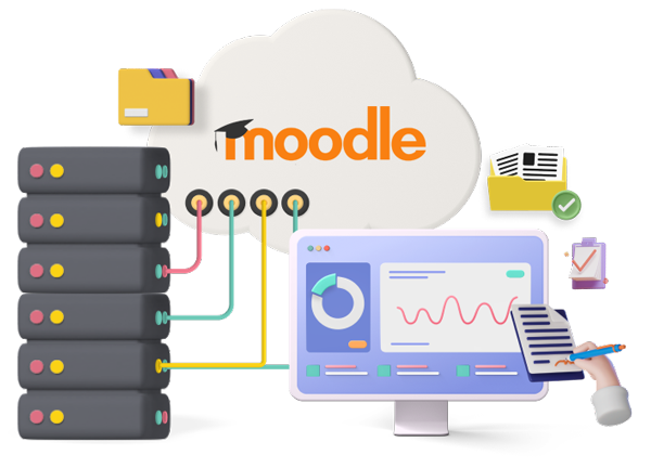 Plataforma educativa con Moodle y Sushell Edu Platform
